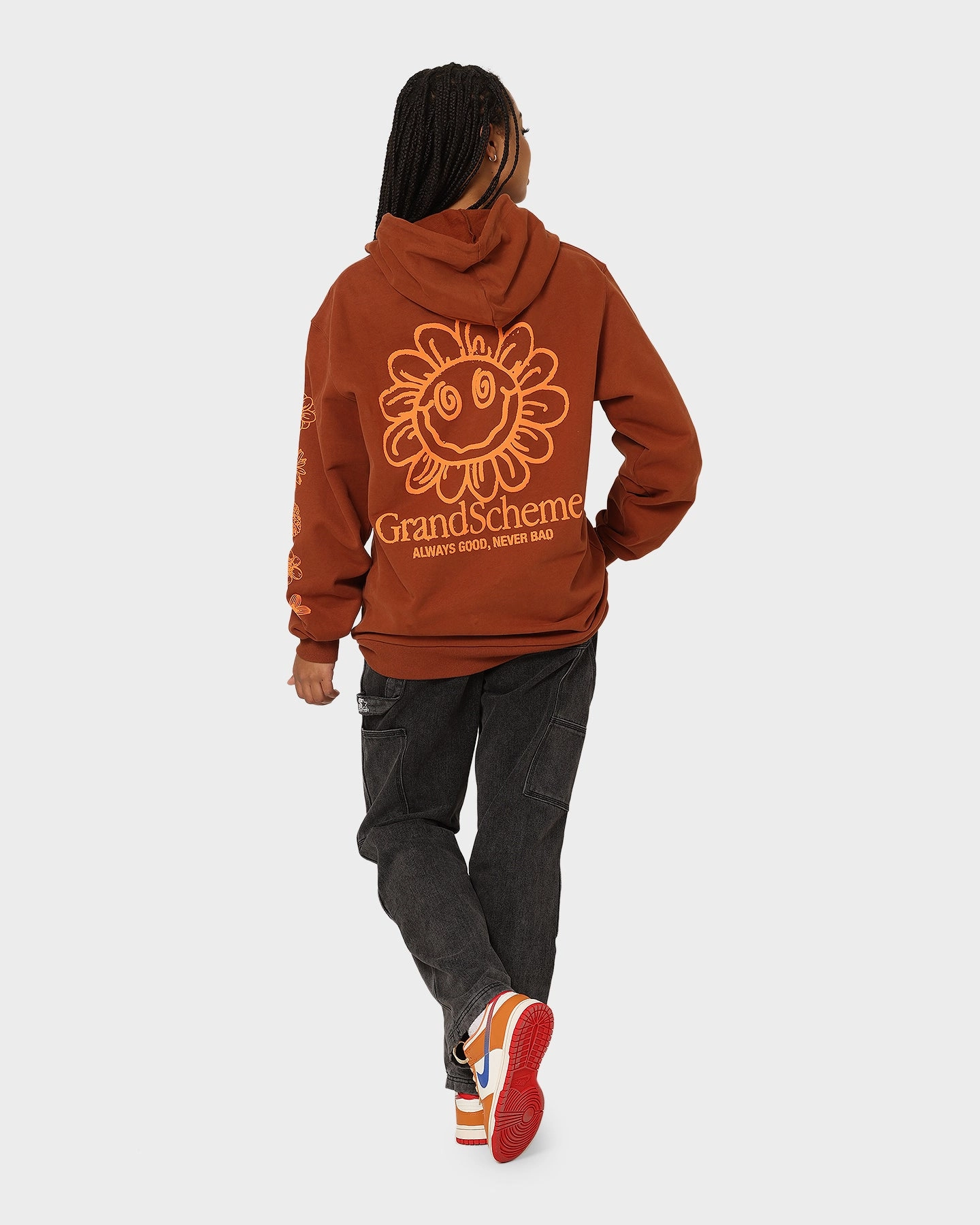 Aid Collar Options Grand Scheme Always Good Hoodie Brown