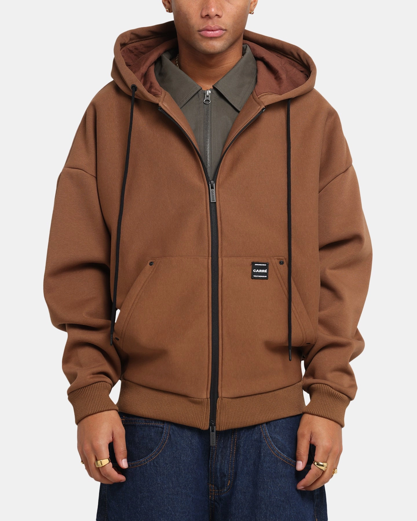 Carre Weatherwear Hoodie Brown Hare like