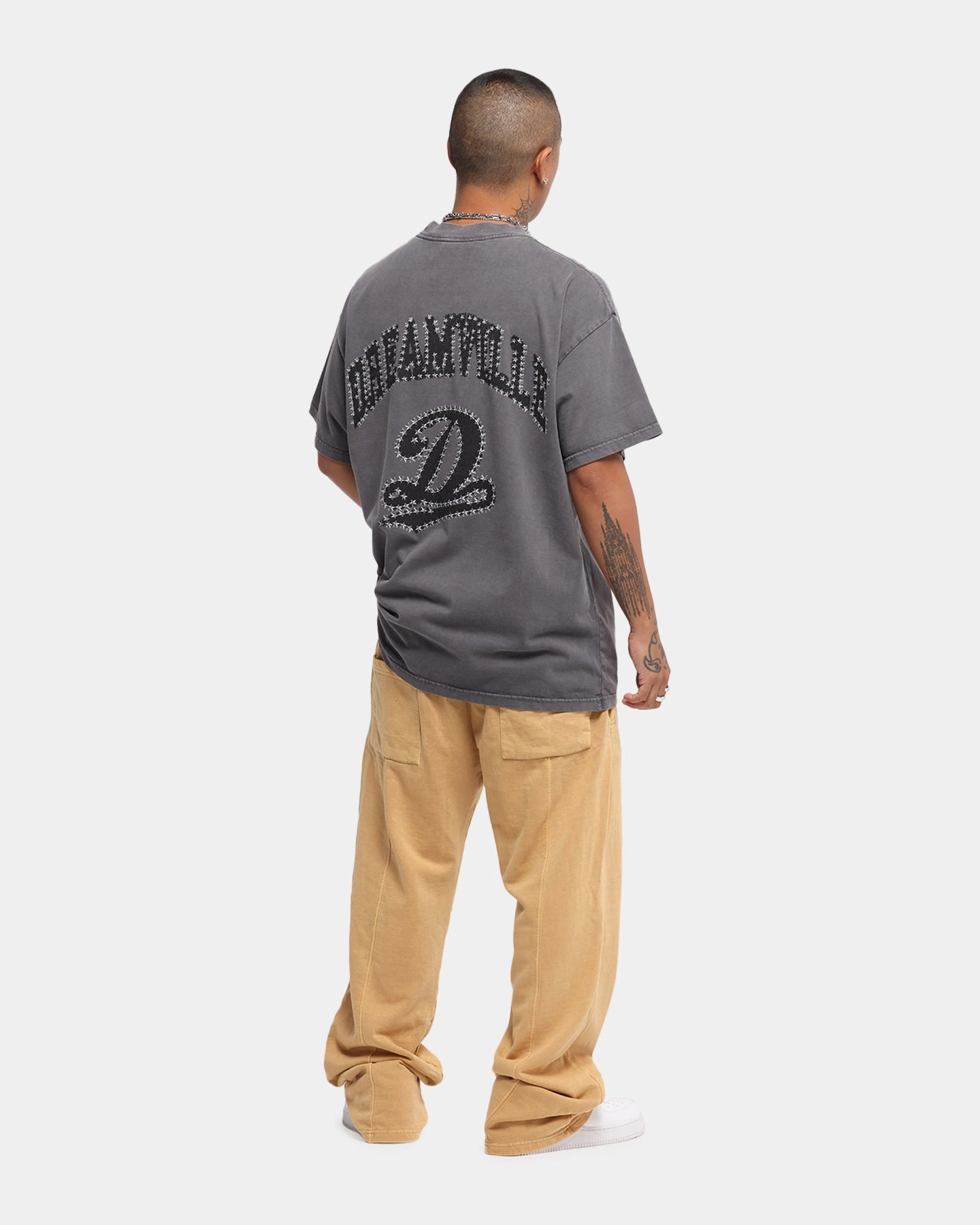 Anti Pilling Finish Comfy All-Day Dreamville Stars T-Shirt Vintage Grey