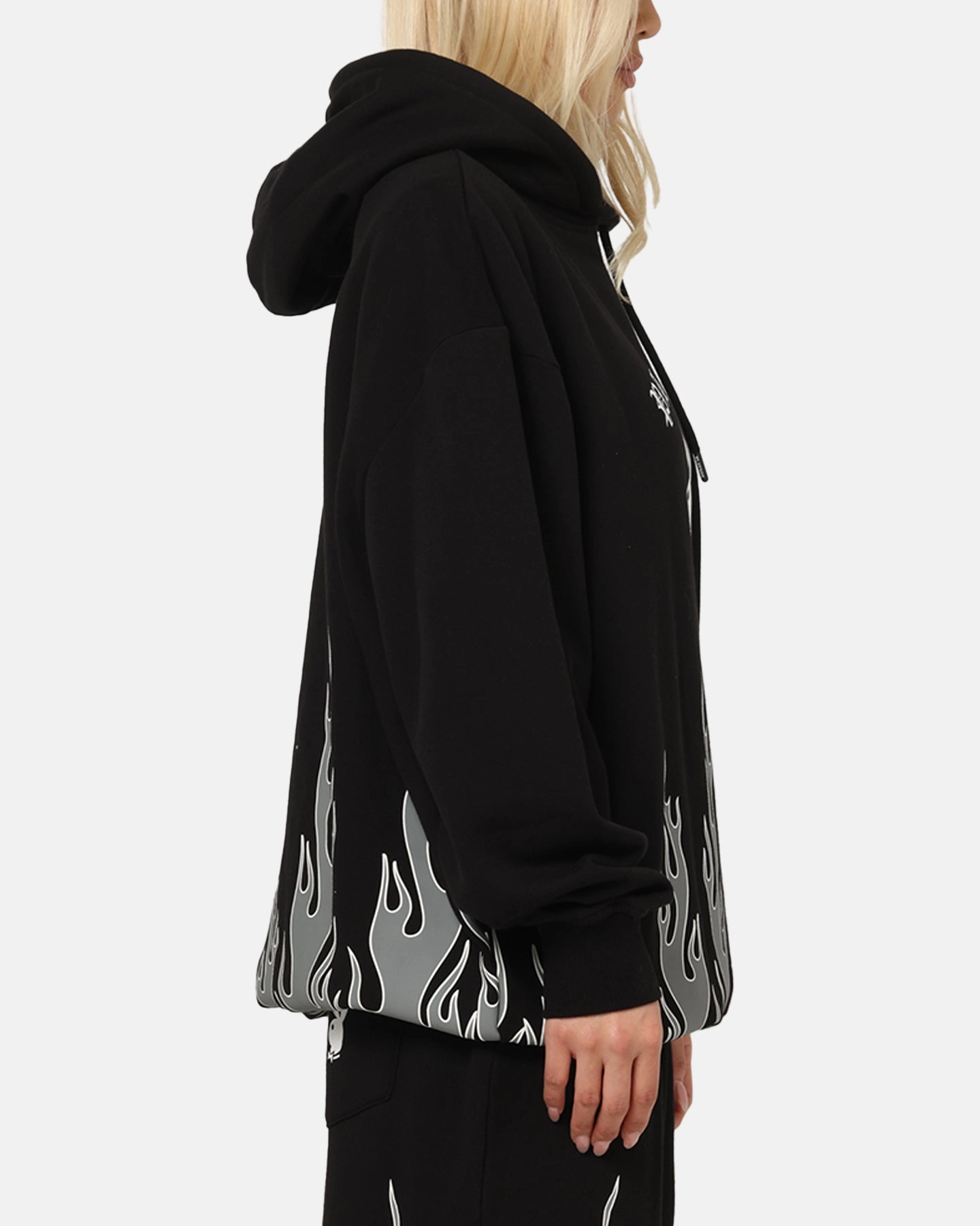 Eland like Playboy Gothic Flames Hoodie Black