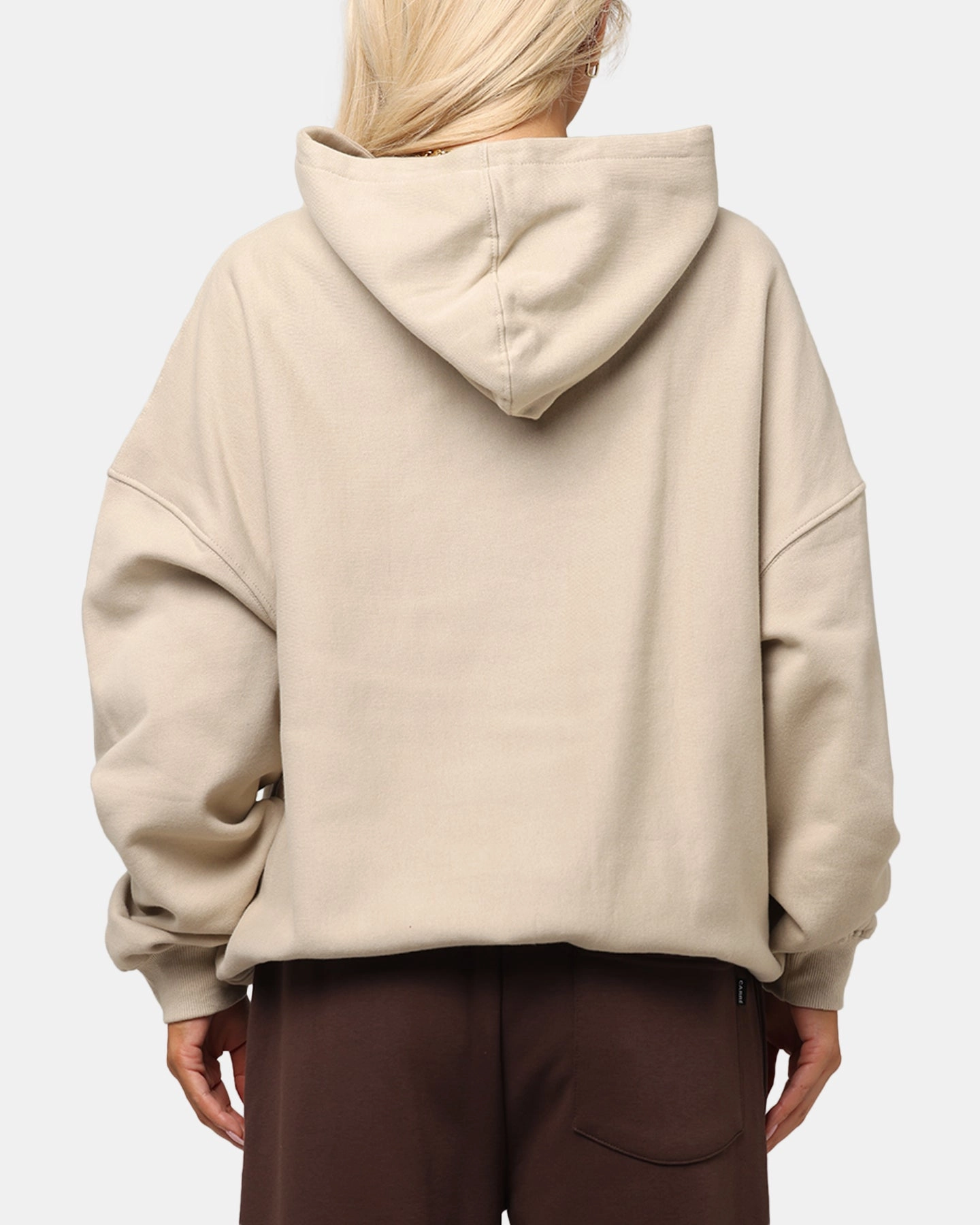 Carre Camo Script Hoodie Stone Fray Resistant Finish Lightweight Feel