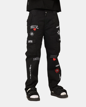 Loiter Sketch Cargo Pants Black HypoallergenicMaterial