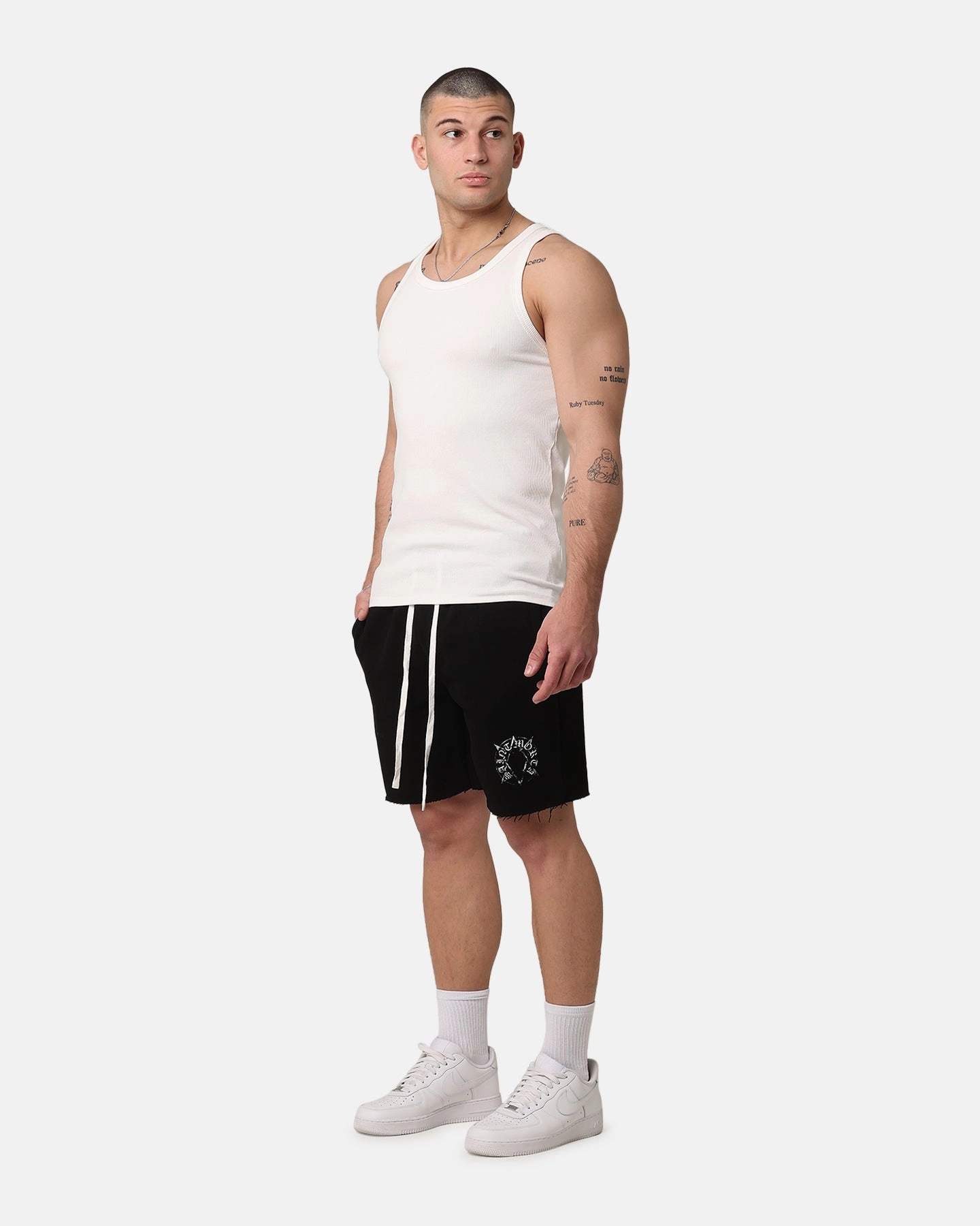 graduation season Machine washable Saint Morta Occult Sweat Shorts Black/White