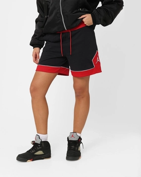 Jordan Women's Lightweight Diamond Shorts Black/Gym Red/White Rubberized Waistband floral shorts