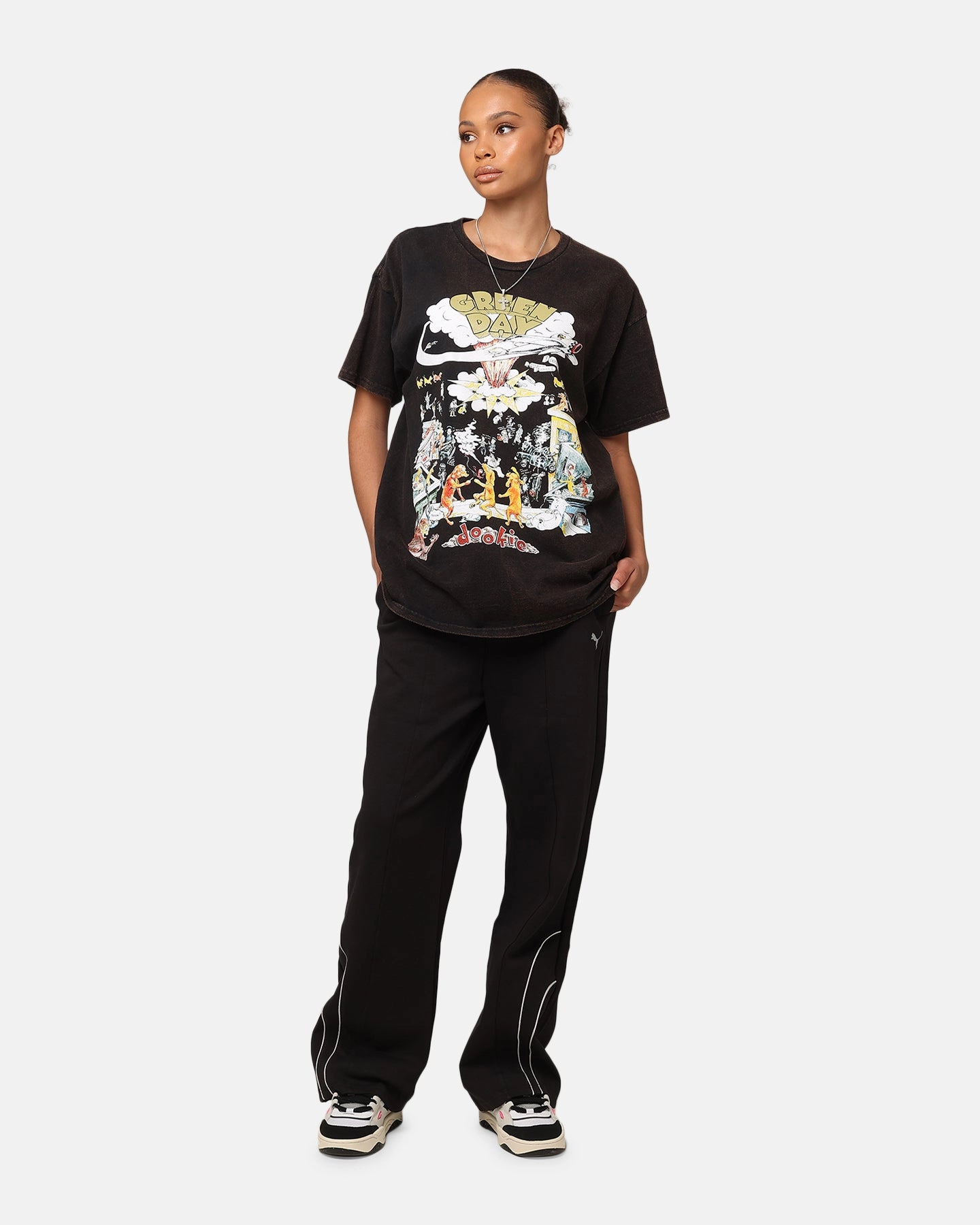 Urban Trend Look Green Day Dookie Vintage T-Shirt Black Vintage
