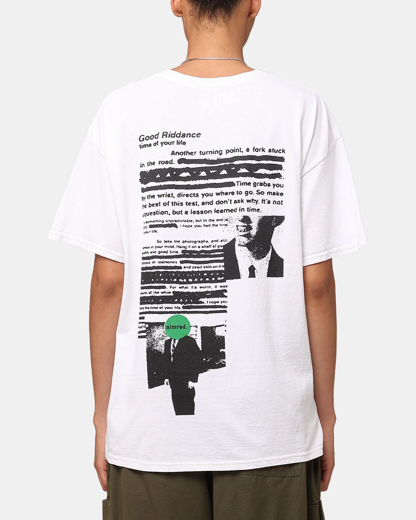 Temperature Regulating Fabric AntiStaticFinish Green Day Good Riddance Vintage T-Shirt Vintage White