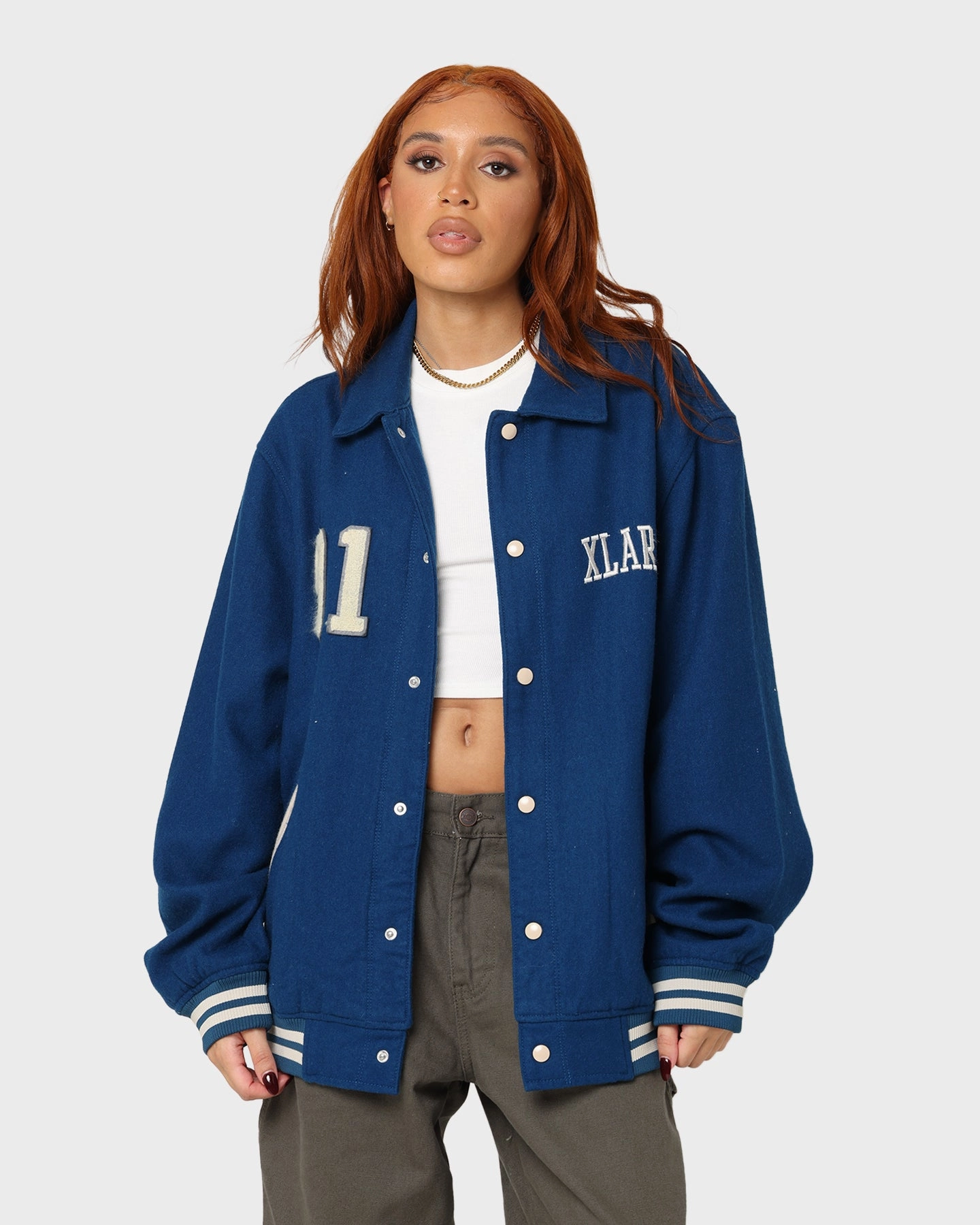 Snag Free Surface XLARGE Varsity Club Jacket Navy