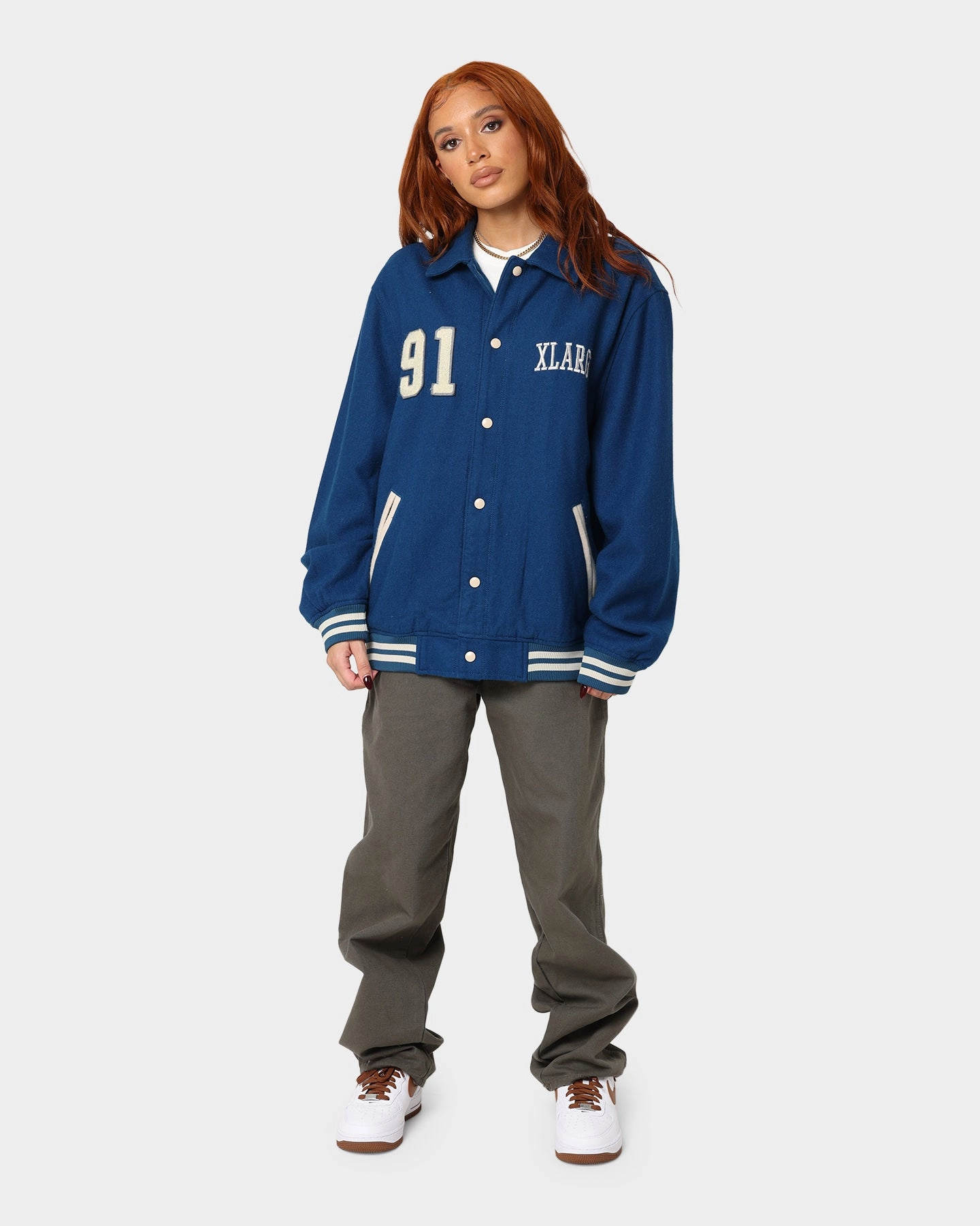 Weekend Ready Water Resistant XLARGE Varsity Club Jacket Navy