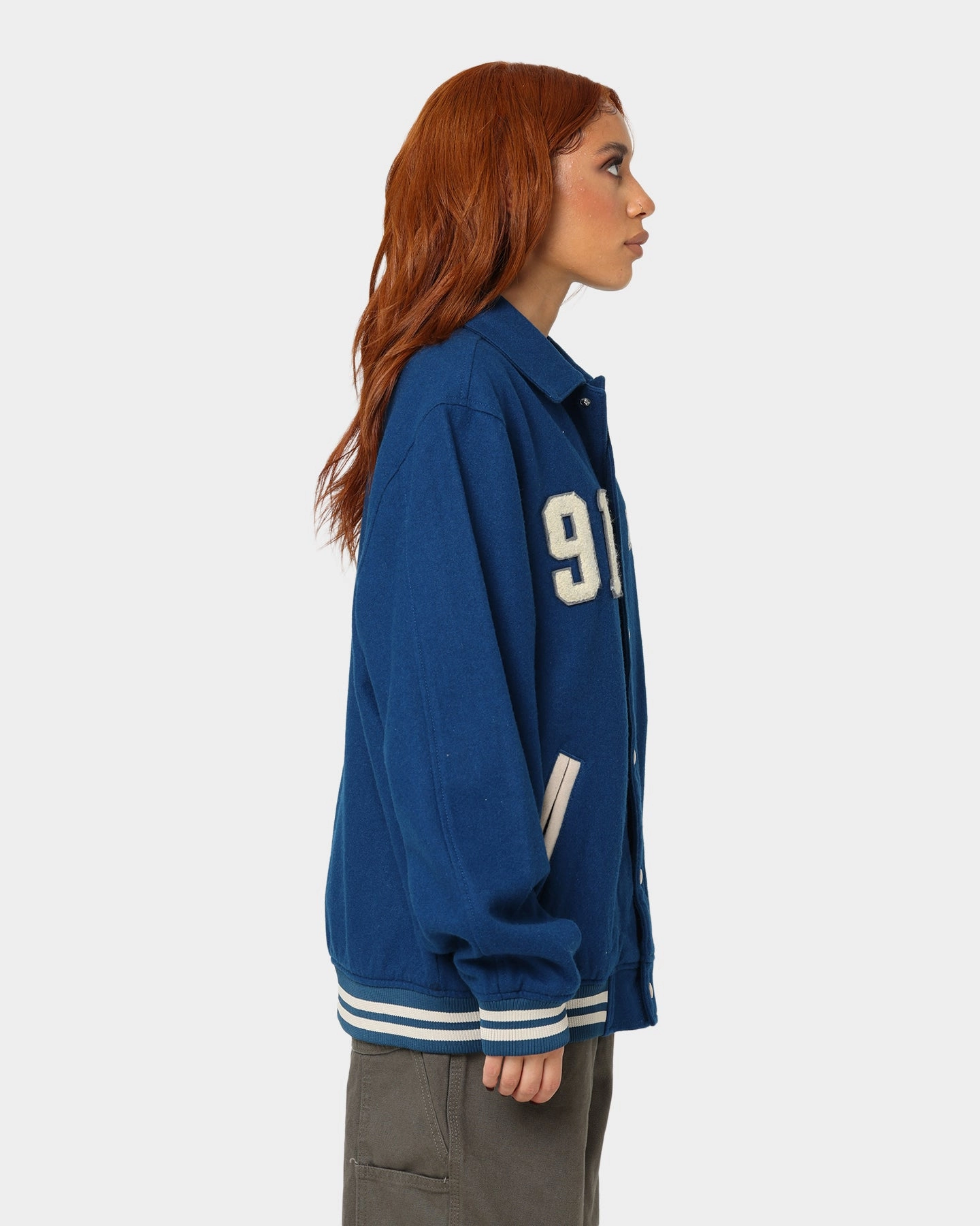 XLARGE Varsity Club Jacket Navy Cozy Core