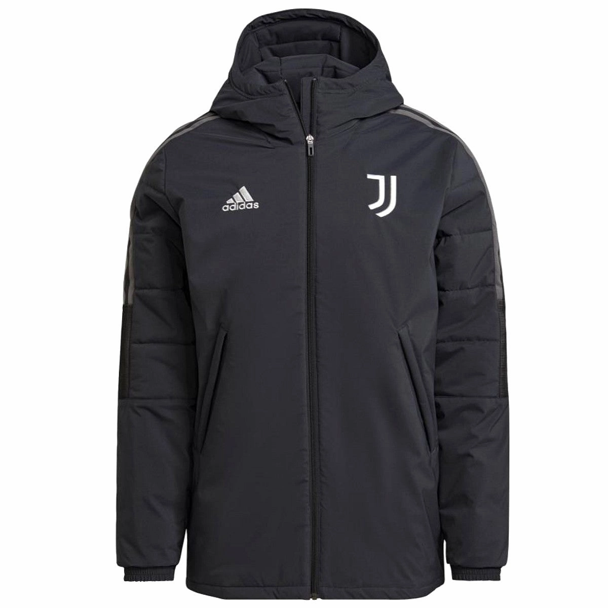 Versatile use acrylonitrile butadiene styrene Juventus winter training bench soccer jacket 2021/22 - Adidas
