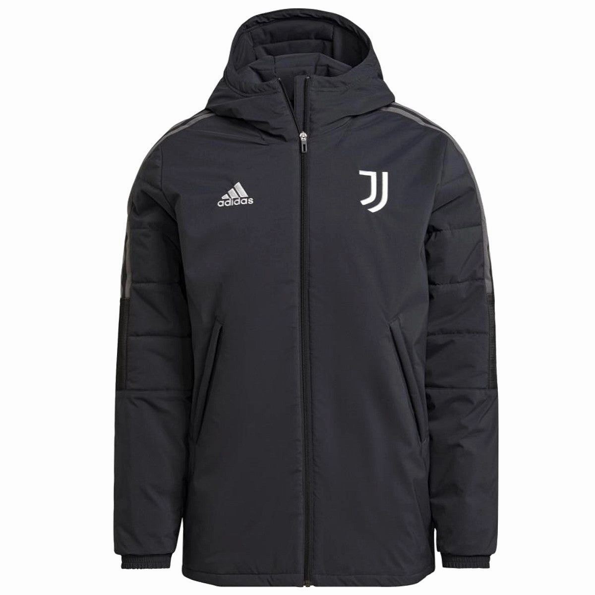 Stylish performance Juventus winter training bench soccer jacket 2021/22 - Adidas