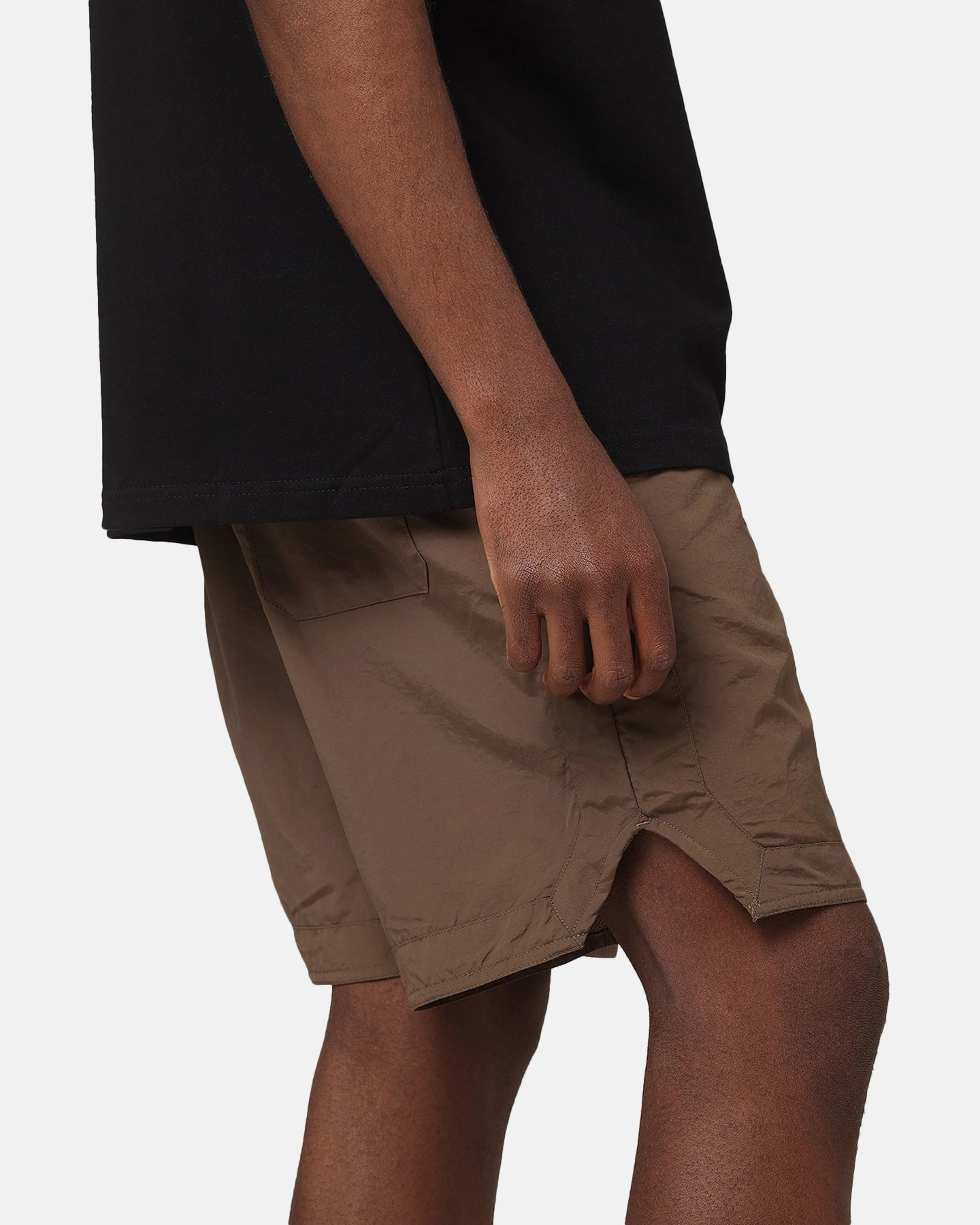 Festival Outfit Saint Morta Gothic Nylon Shorts Chocolate