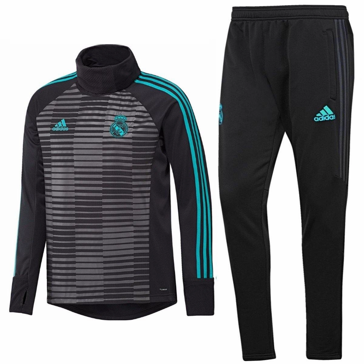 Real Madrid Pre-Match Training Warm Up Soccer Tracksuit 2018 - Adidas ring venue