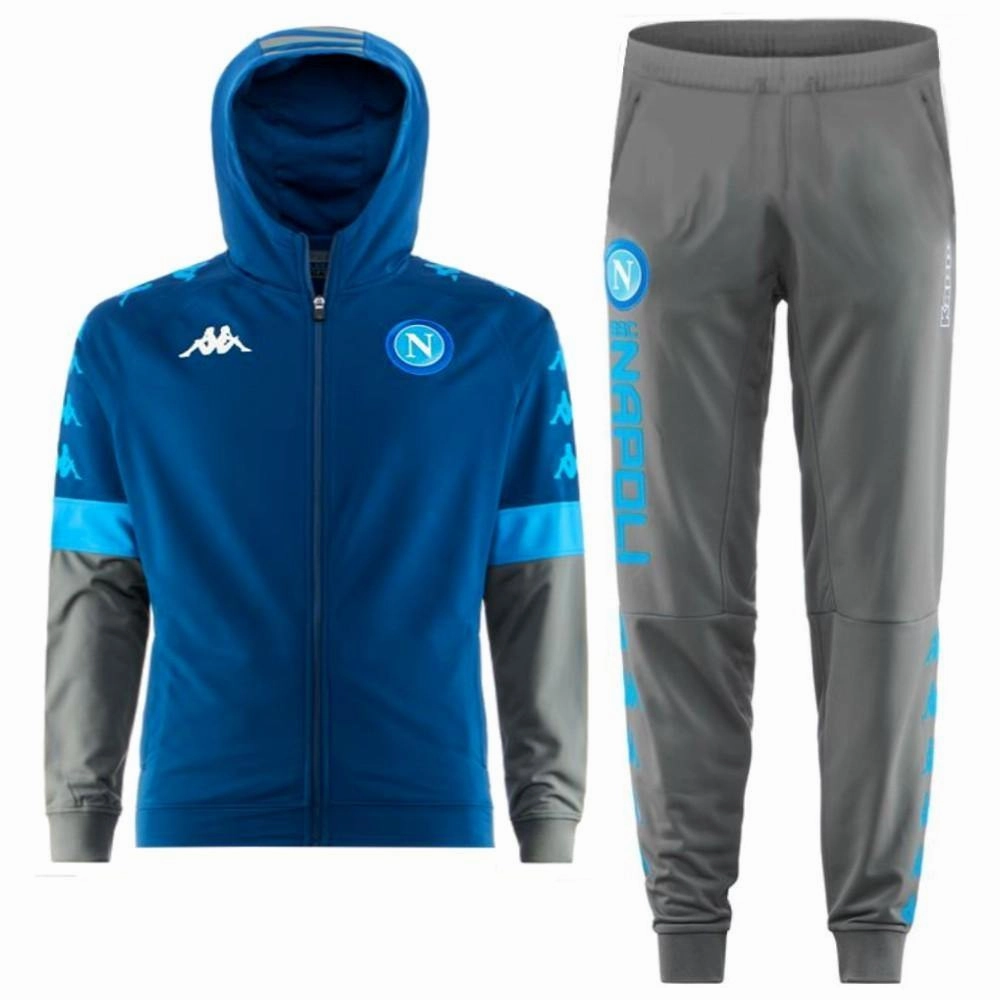 SSC Napoli UCL hooded presentation soccer tracksuit 2019/20 - Kappa present venue