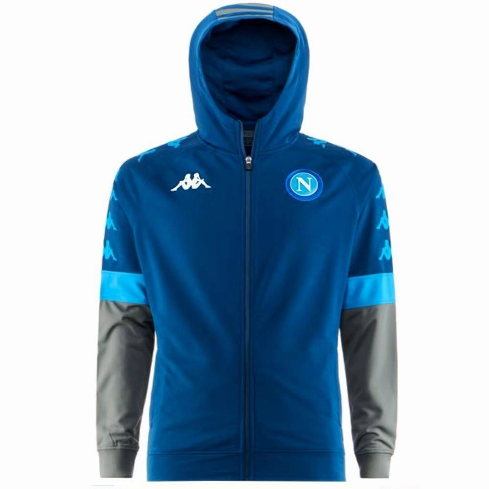 AbrasionResistantSurfaces Rare SSC Napoli UCL hooded presentation soccer tracksuit 2019/20 - Kappa
