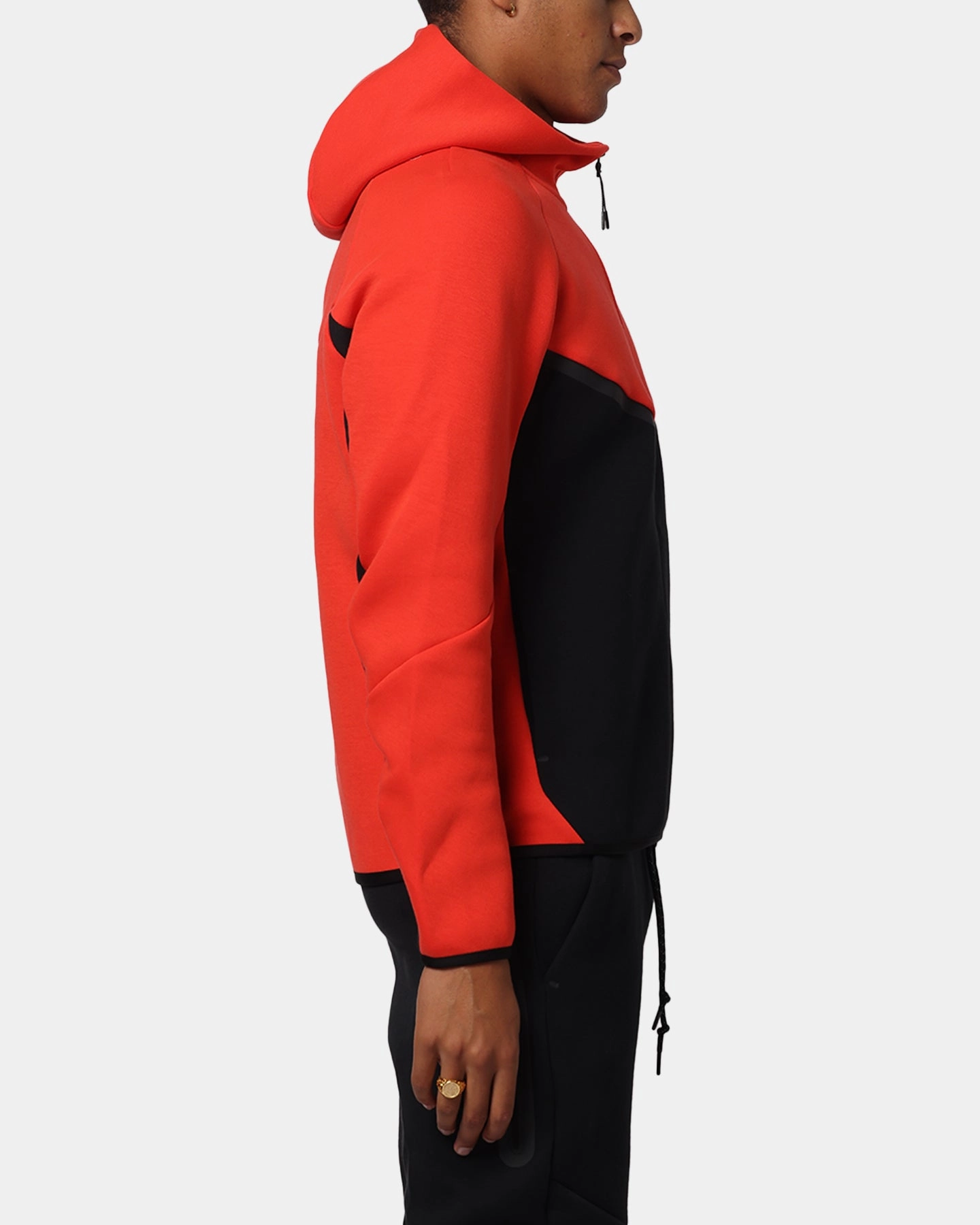 Nike Sportswear Tech Fleece Windrunner Full-Zip Hoodie Jacket Lt Crimson/Black Rugged Outer Shell