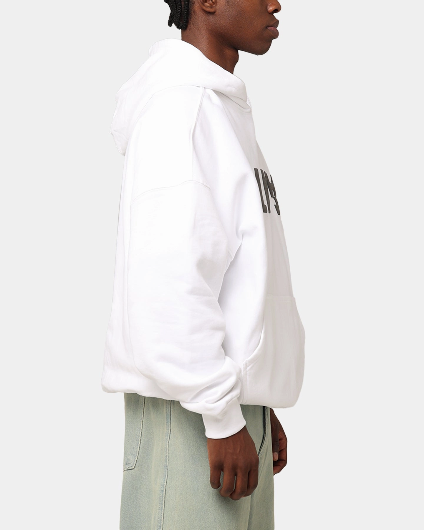 The Anti Order Anti Logo Boxy Hoodie White Solution Modern Look