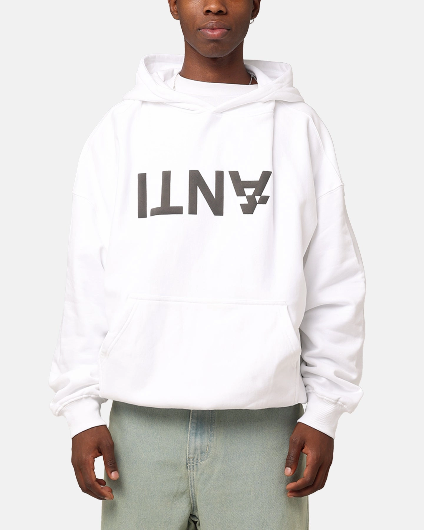 Utility Sale The Anti Order Anti Logo Boxy Hoodie White