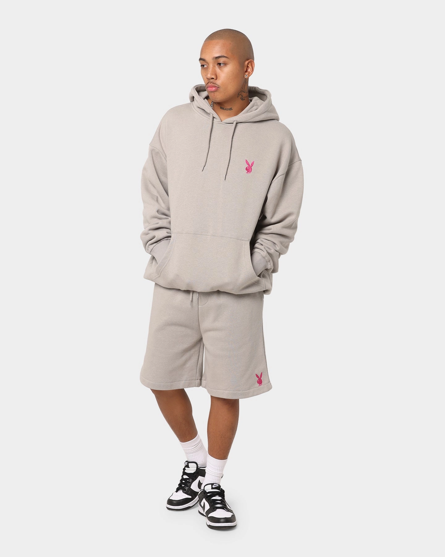 Expose suitable for land sports Playboy Bunny Basics Oversized Hoodie Smoke