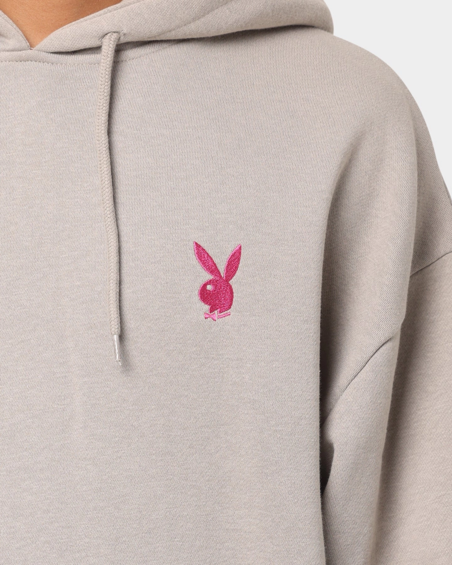 Street Function single layer Playboy Bunny Basics Oversized Hoodie Smoke