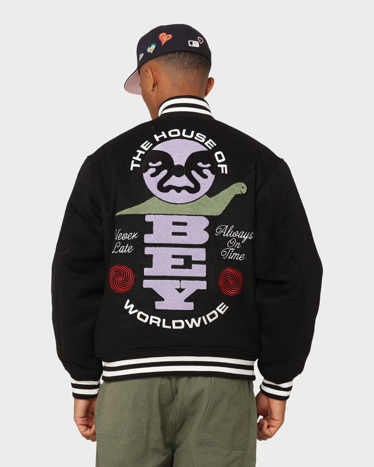 Obey Time Varsity Jacket Black Gender - neutral