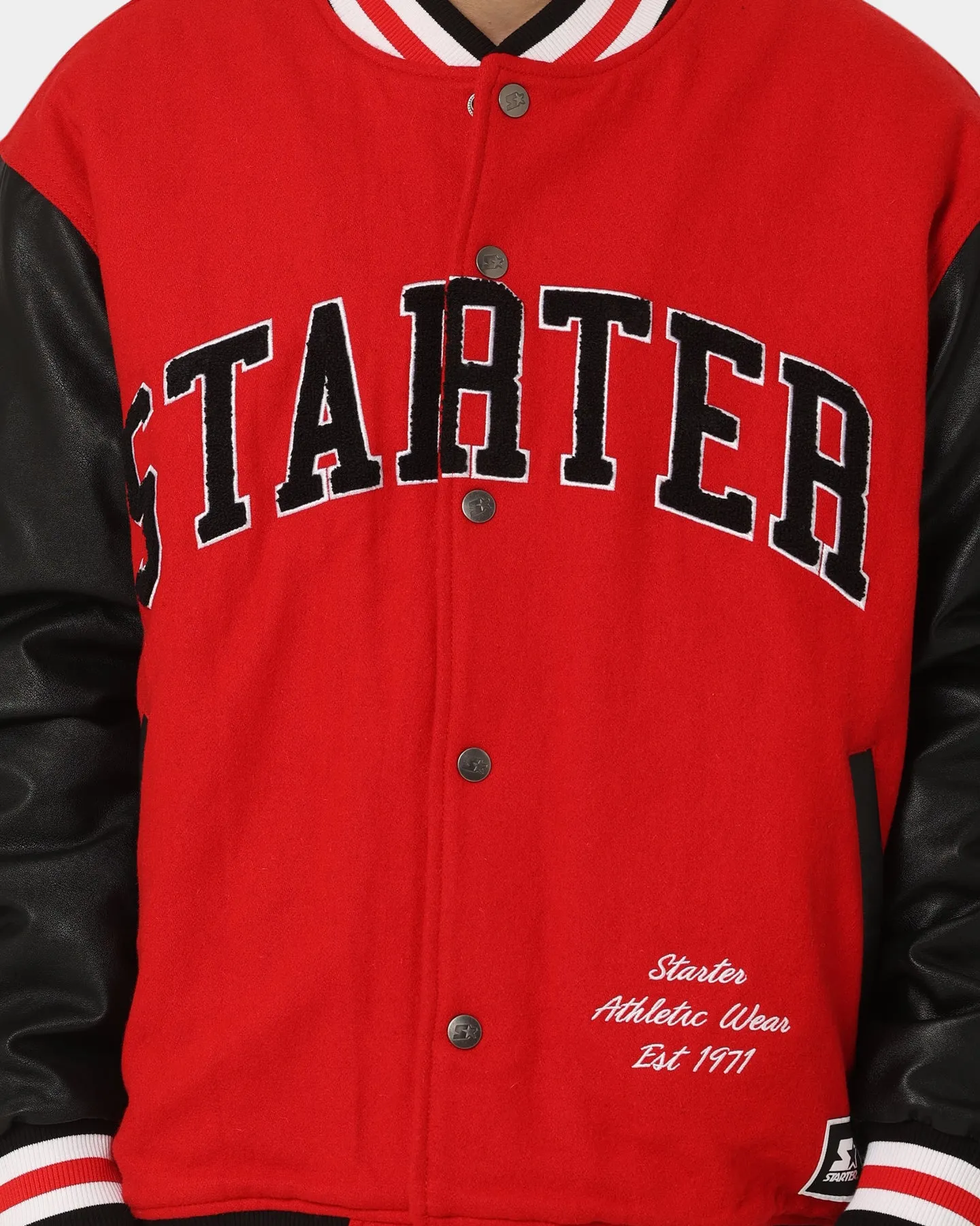 Sustainable Starter Champs Arch Varsity Jacket Red/Black