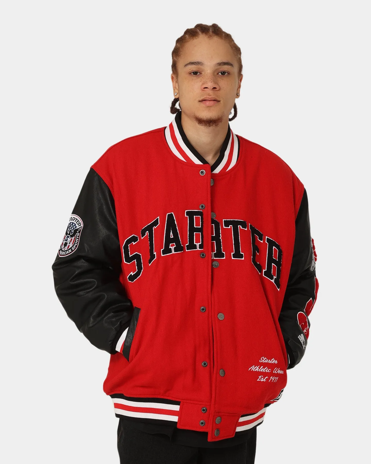 Starter Champs Arch Varsity Jacket Red/Black Gallery wallet