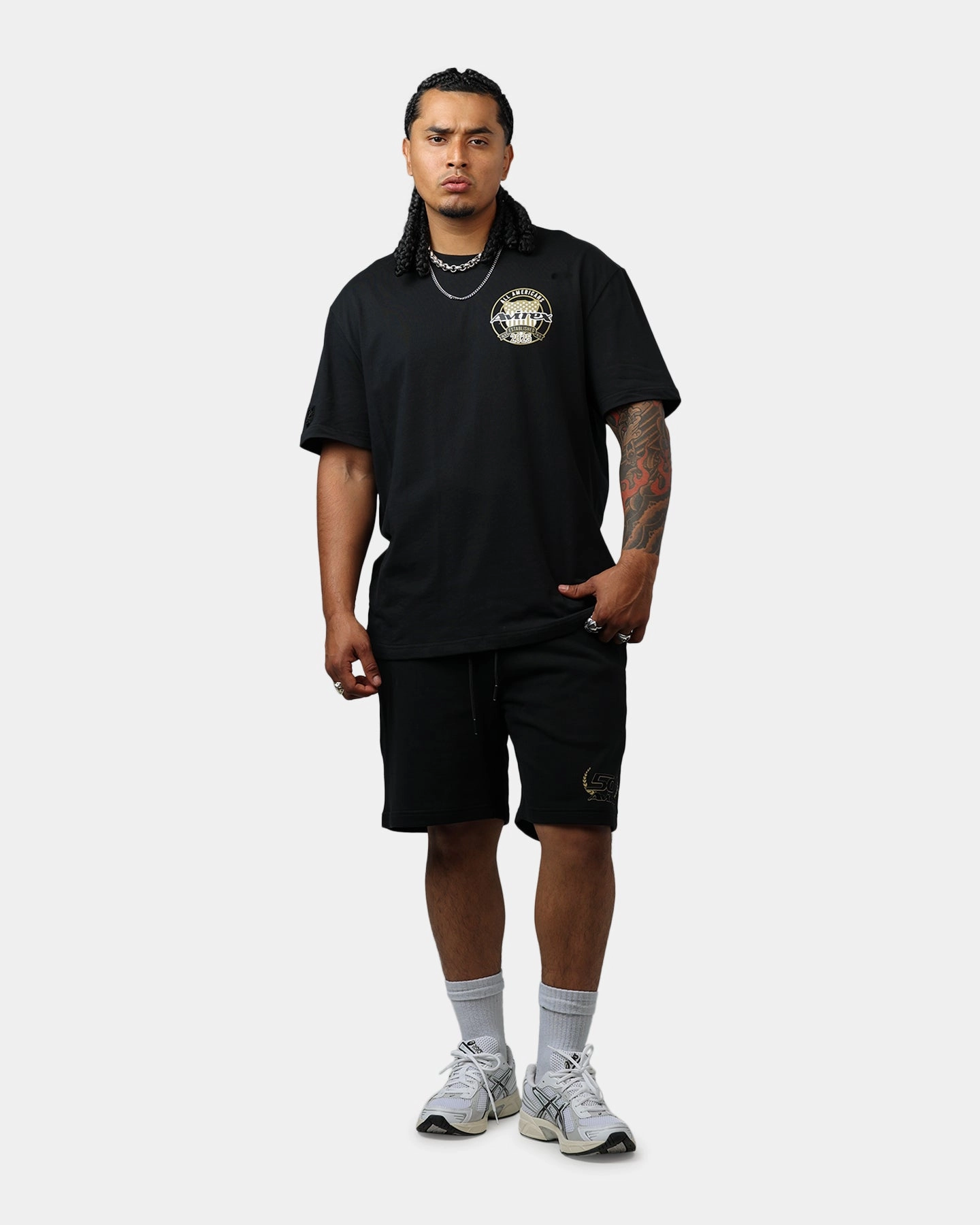 Avirex Gold Shorts Black/Gold t shirt Machine-washable