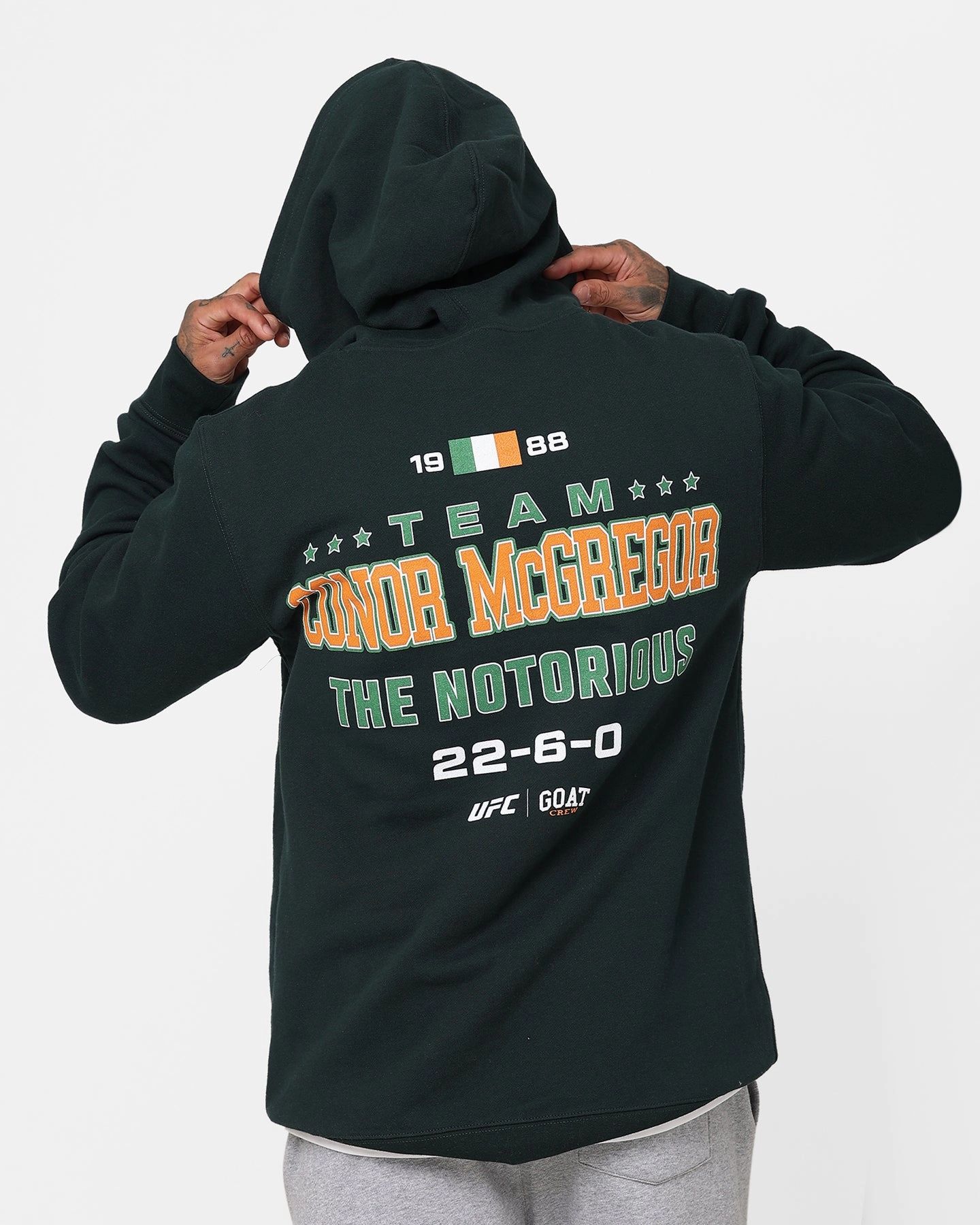 suitable for cosplay Weekend Fit Goat Crew X UFC Conor McGregor Team McGregor Hoodie Deep Green