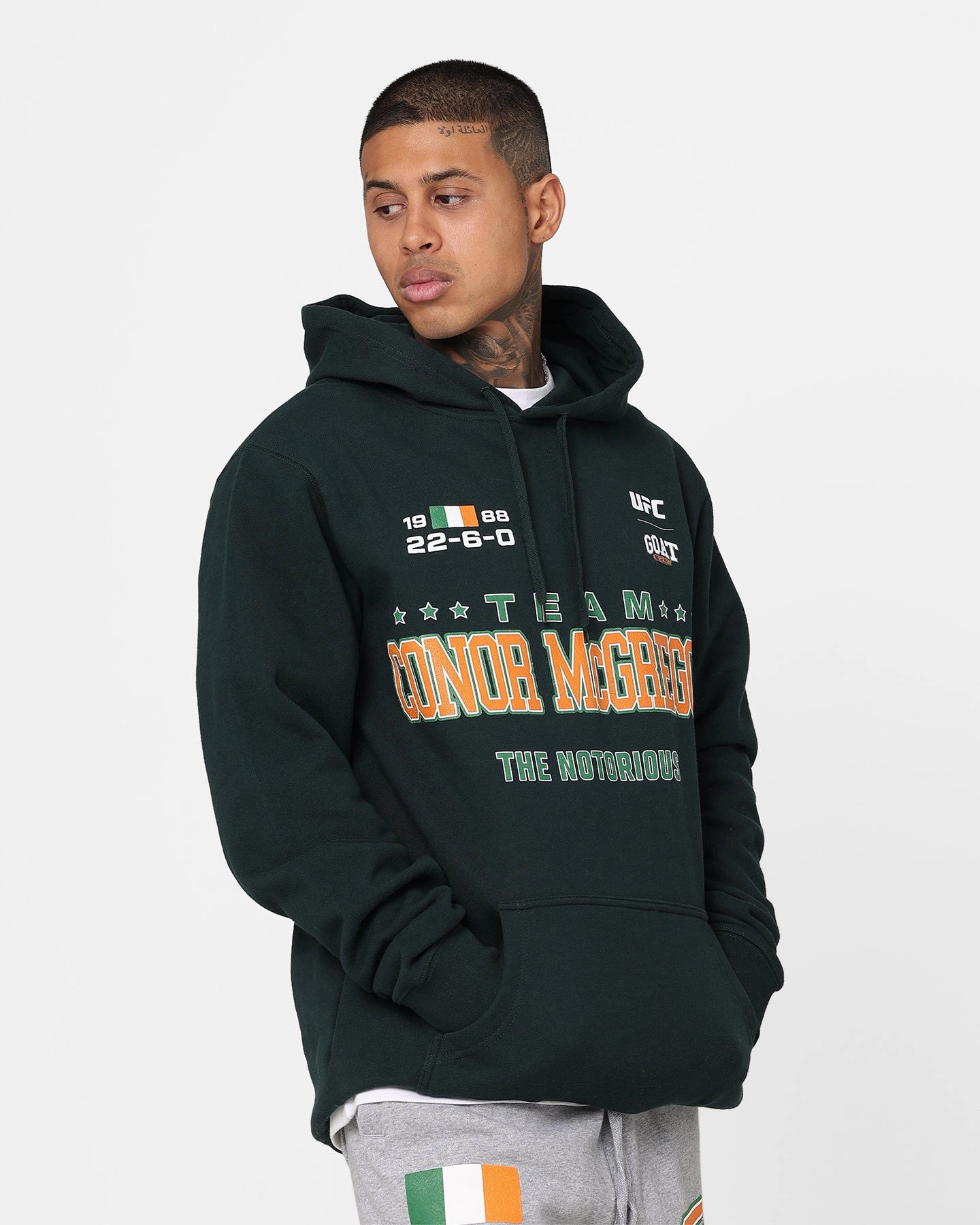 Goat Crew X UFC Conor McGregor Team McGregor Hoodie Deep Green Daily Comfort
