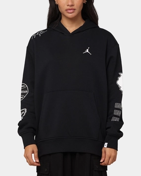All-Weather Comfort Taste Jordan Essentials Fleece Pullover Hoodie Black/White