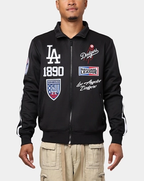 Pro Standard Los Angeles Dodgers Fast Lane Track Jacket Black ZipperClosure