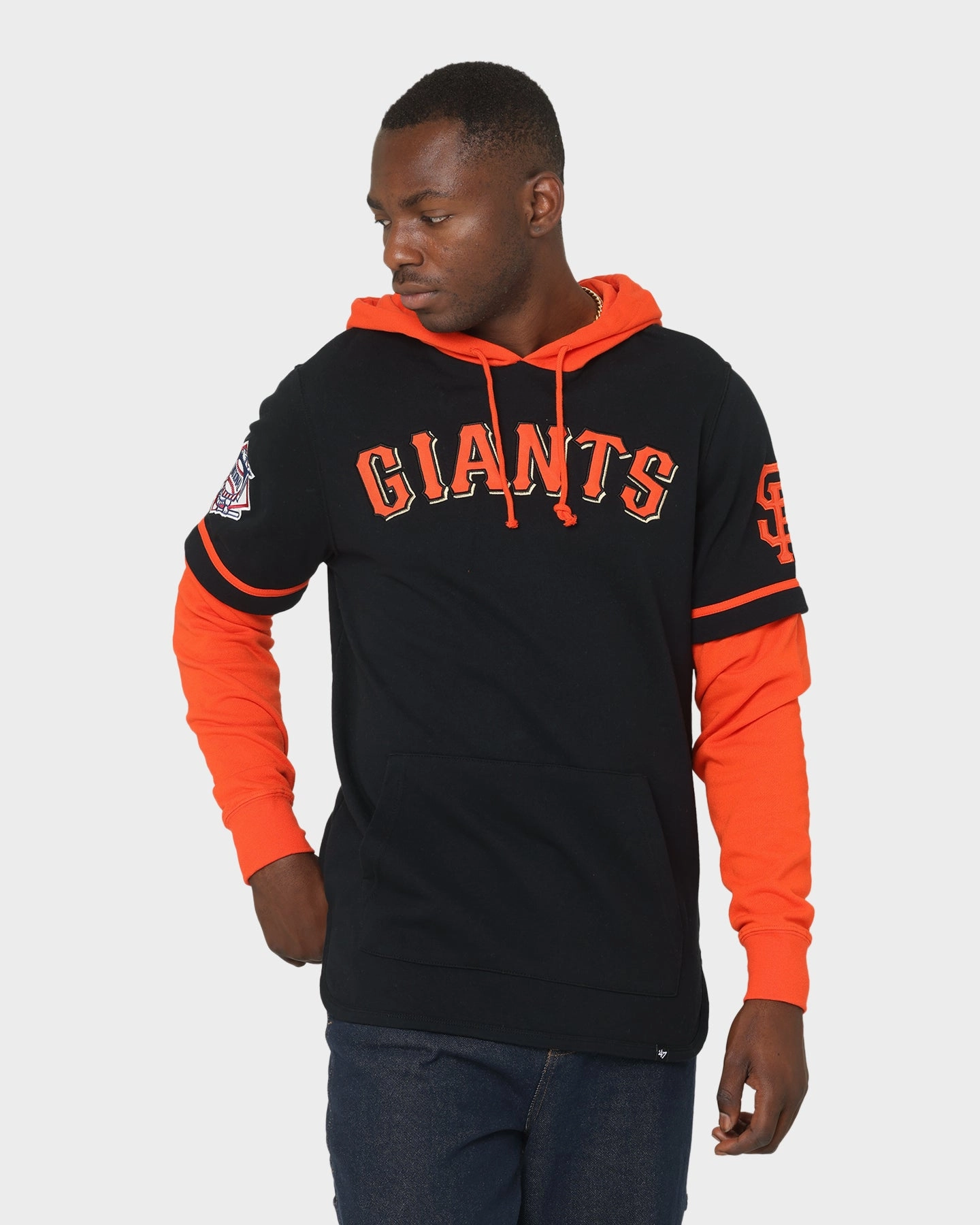 47 Brand San Francisco Giants Shortstop Hoodie Jet Black windproof