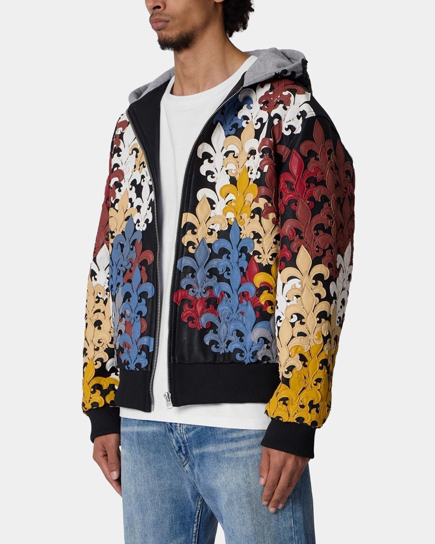 MNML Fleur De Lis All-Over Hoodie Multi Restore