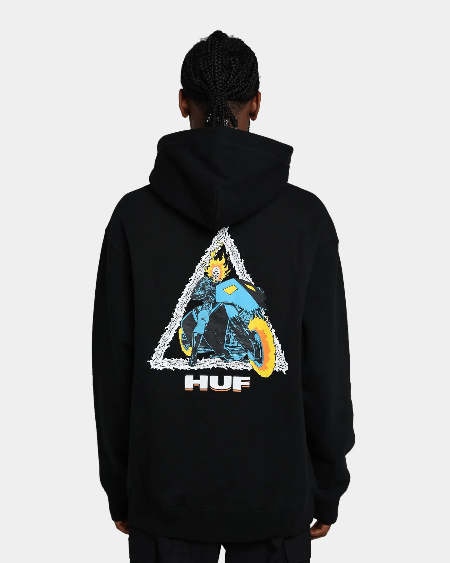 HUF X Marvel Ghost Rider TT Hoodie Black Calendar