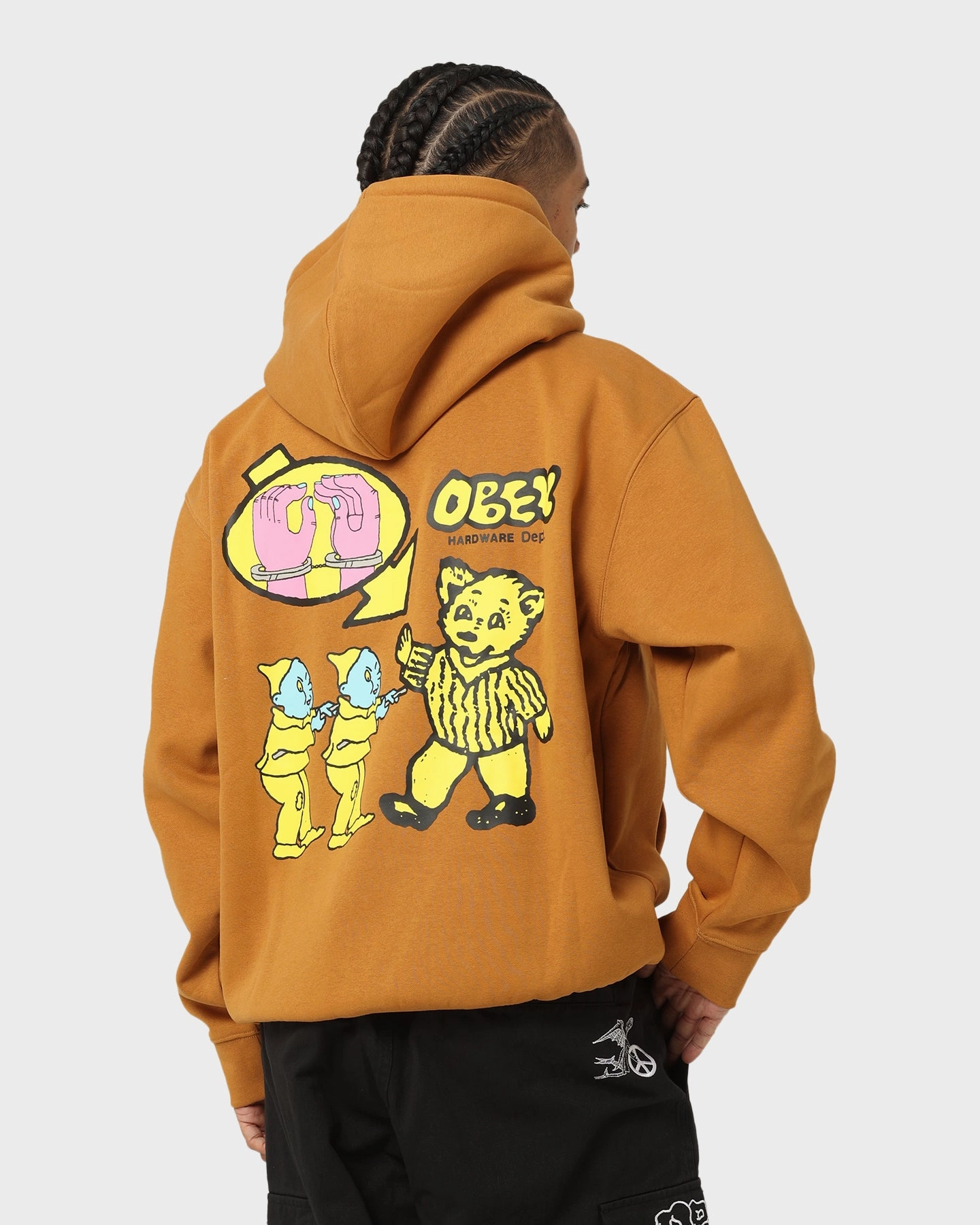Obey Obey Hardware Dept. Hoodie Brown Sugar Emblem