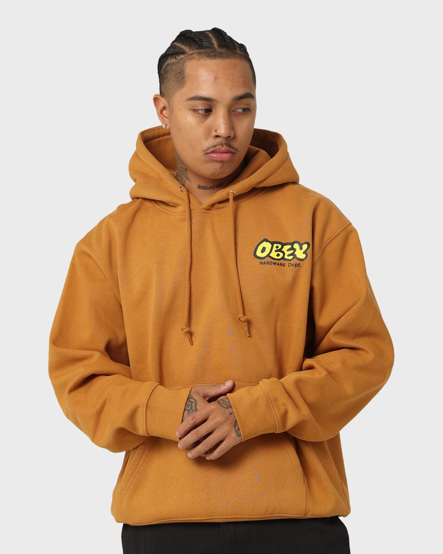 Obey Obey Hardware Dept. Hoodie Brown Sugar Oppose Patch