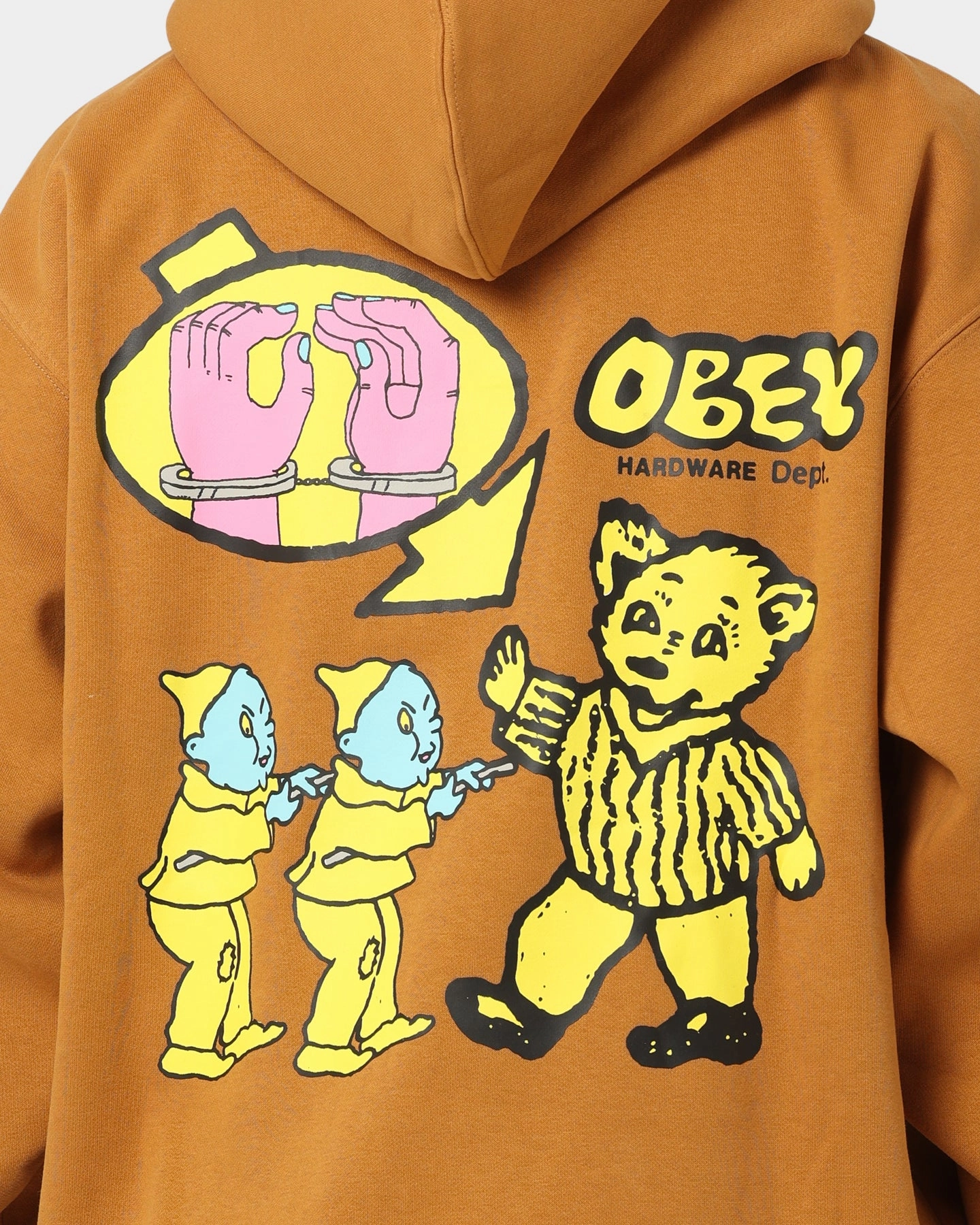 Obey Obey Hardware Dept. Hoodie Brown Sugar Windproof Design starlight