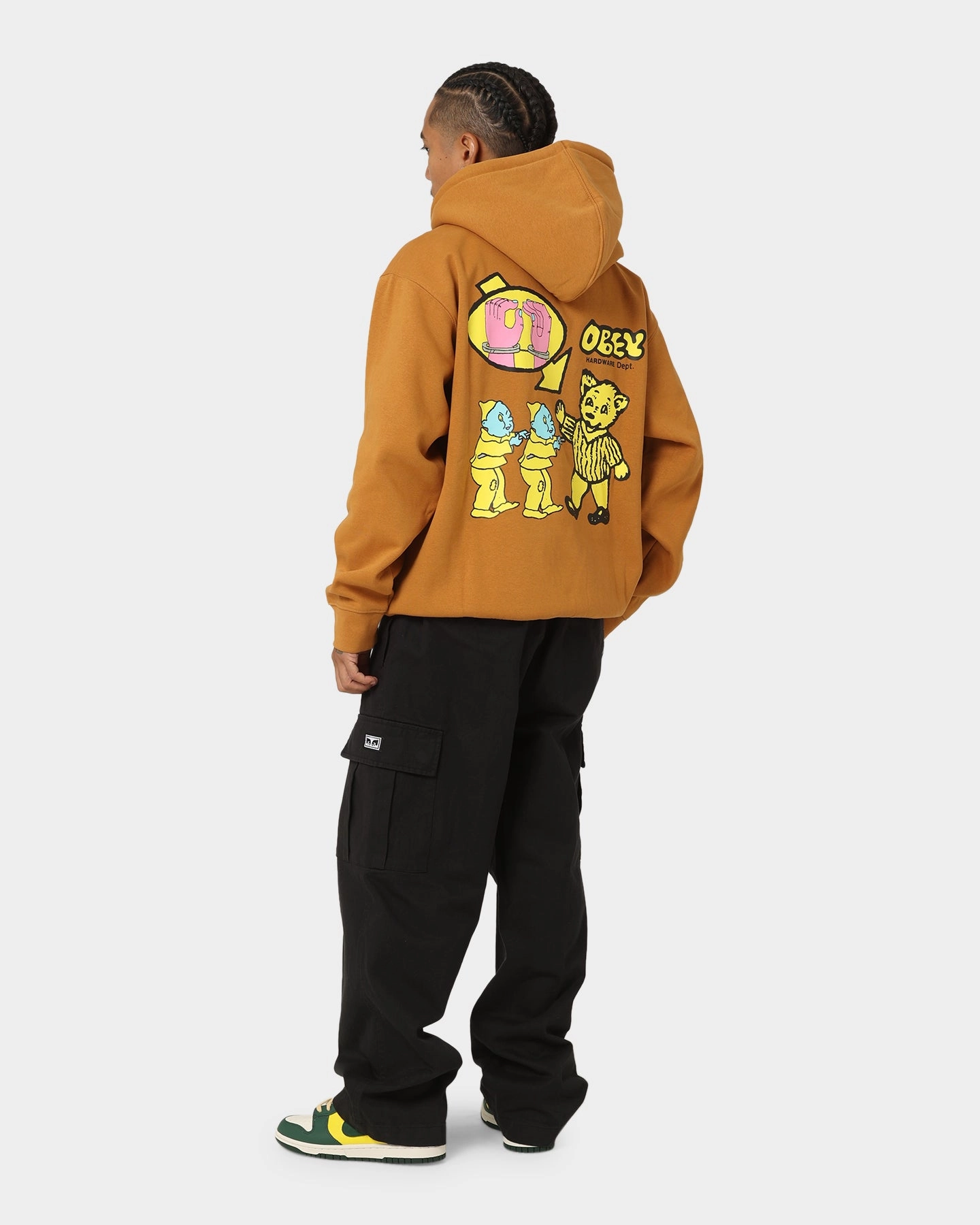 Obey Obey Hardware Dept. Hoodie Brown Sugar Functional Warmth suitable for work commutes