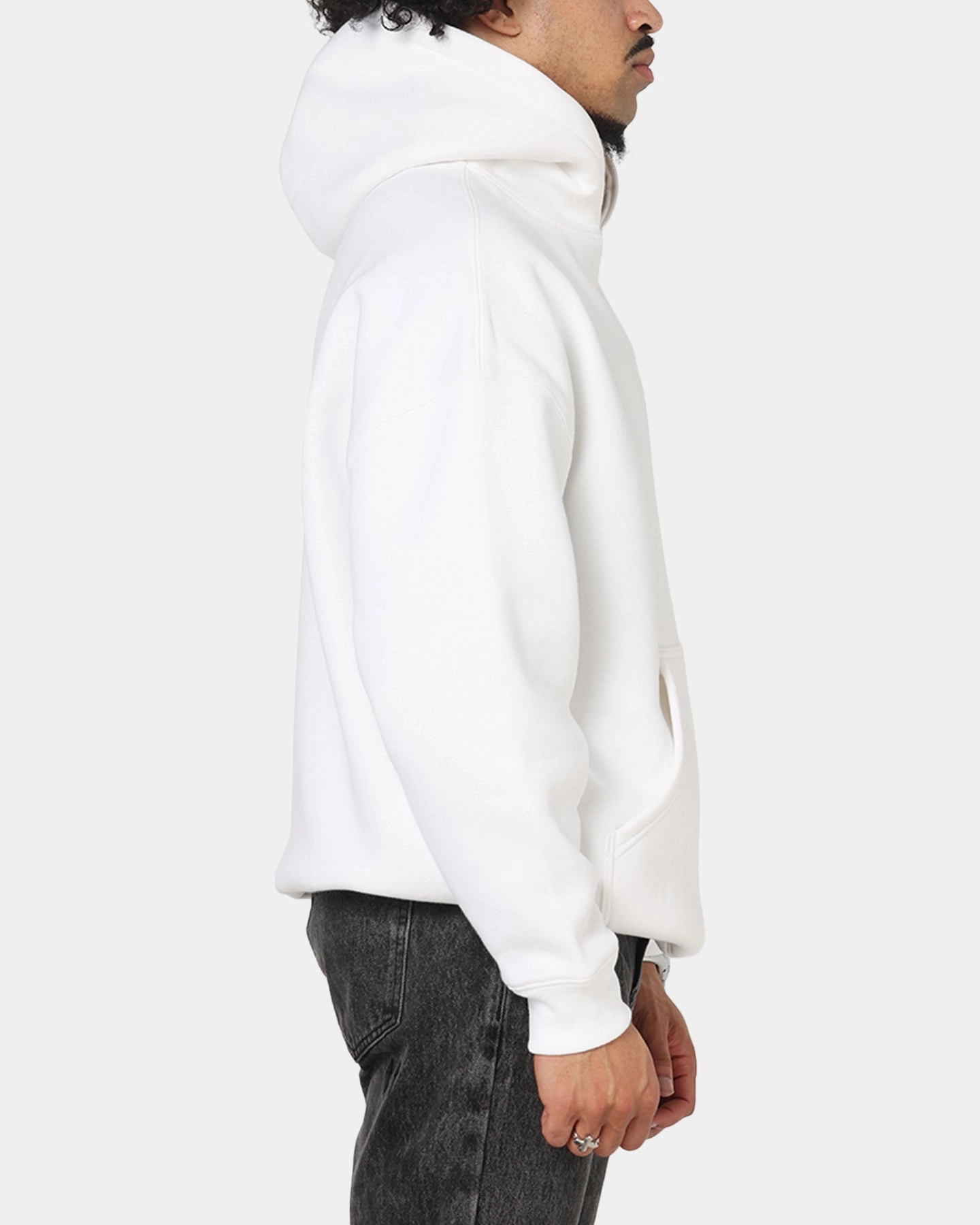 Saint Morta Studios Logo Boxy Hoodie White All Season Versatility