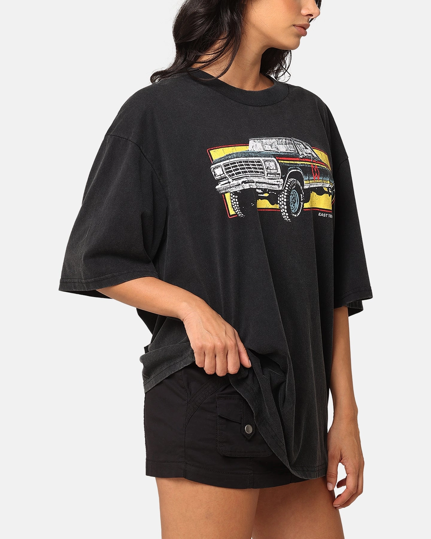 Morgan Wallen Truck T-Shirt Washed Black Modern Trend Look Urban Look