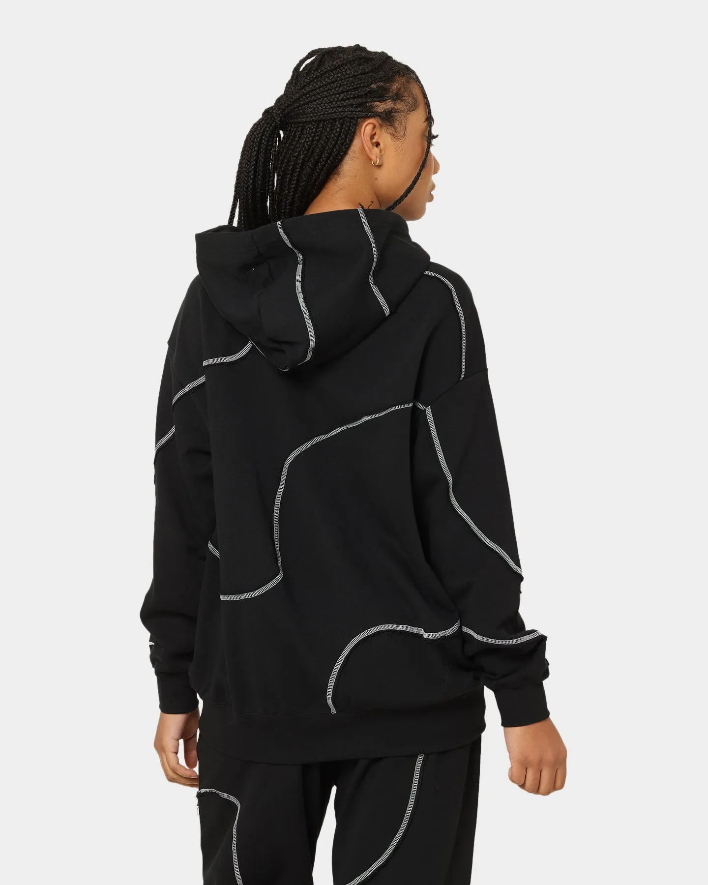 Taste Layered Insulation Nike Women's Sportswear Swirl Oversized Hoodie Black/White