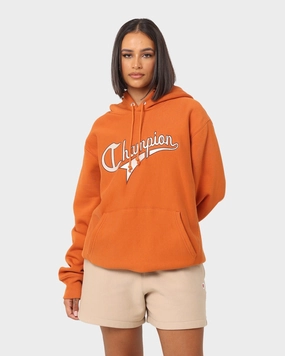 Symbol Hooded style Champion Reverse Weave Cursive Logo Hoodie Cinnamon Haze
