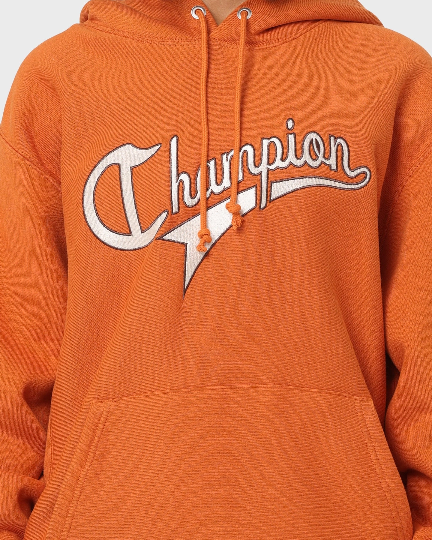 Champion Reverse Weave Cursive Logo Hoodie Cinnamon Haze History UV-protection
