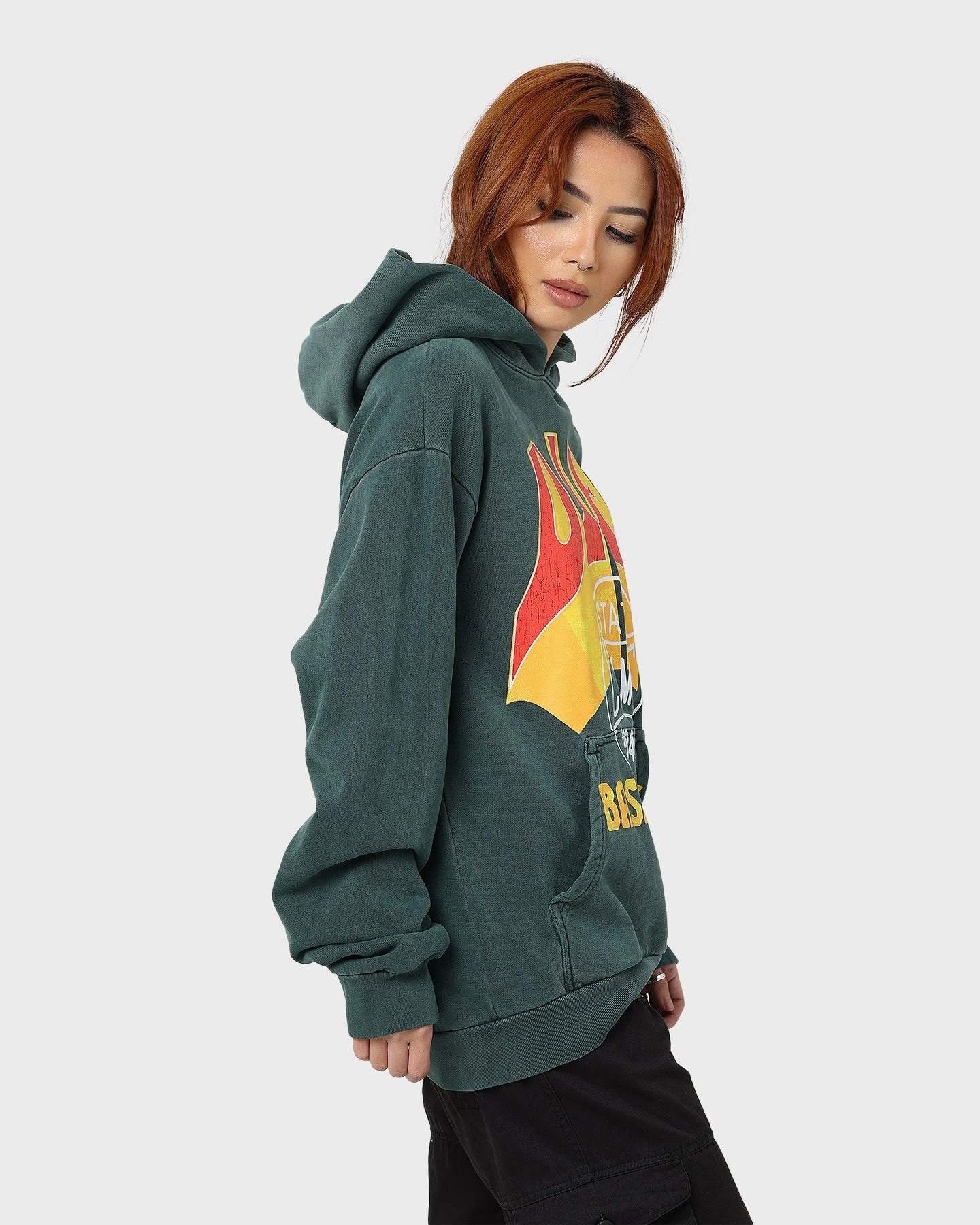 Diet Starts Monday State Champs Hoodie Green Polyester Blend Pearl details