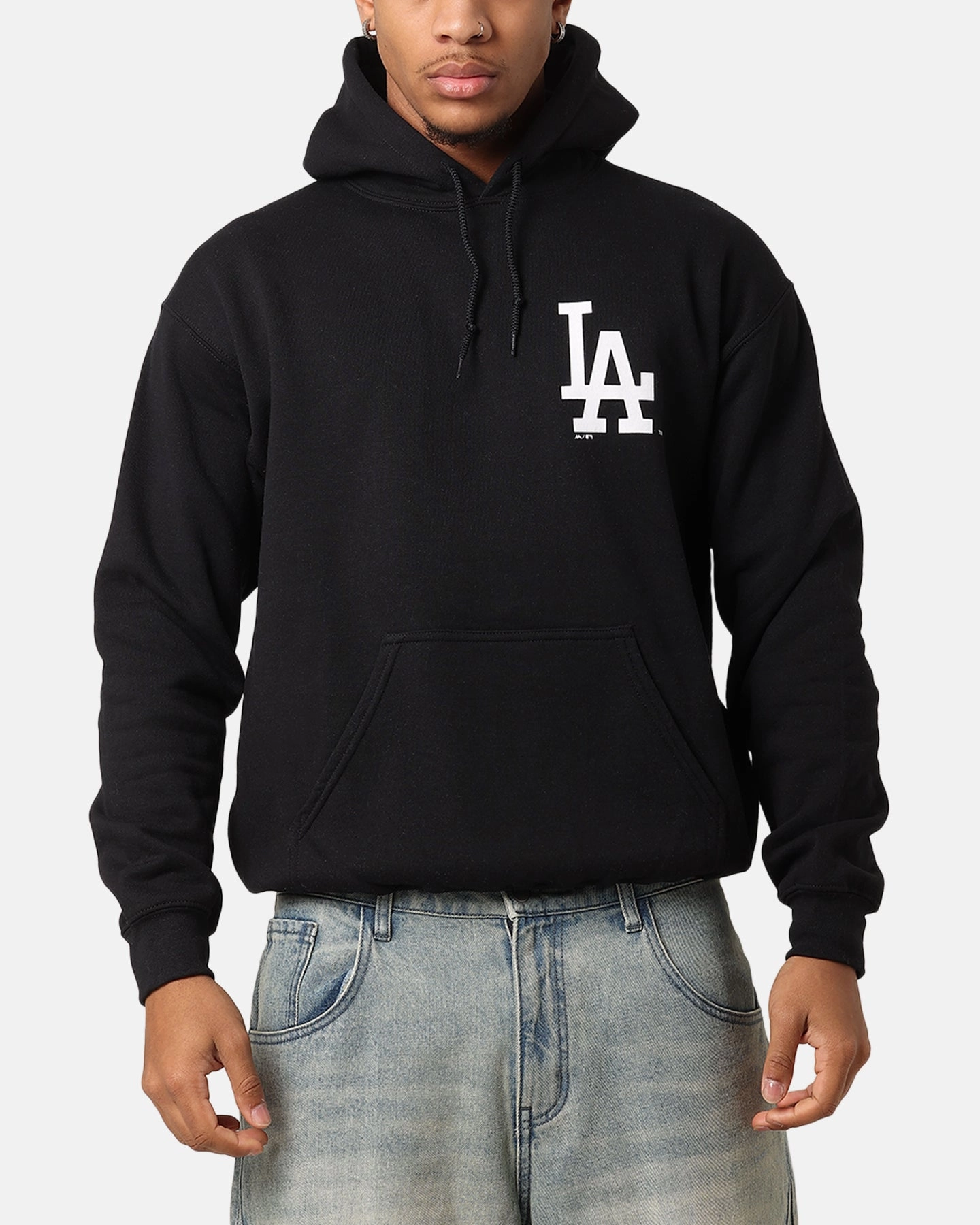 Quick Dry Technology Balanced Weight Distribution Majestic Athletic Los Angeles Dodgers Doyers Chest Hoodie Black