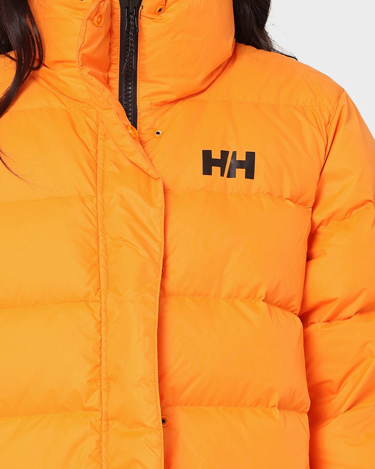 Helly Hansen HH Reversible Down Puffer Jacket Poppy Orange Teflon Coated Fabric