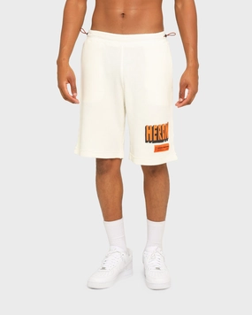 Heron Preston Waffle Logo Track Shorts Beige skin friendly