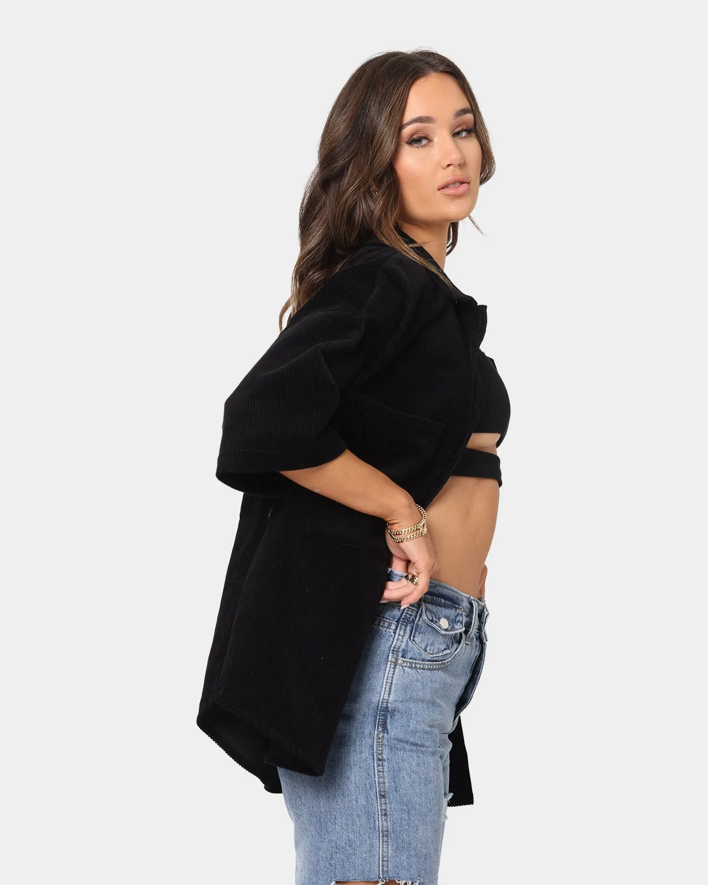 XXIII Women's Dope Corduroy Shacket Black Price