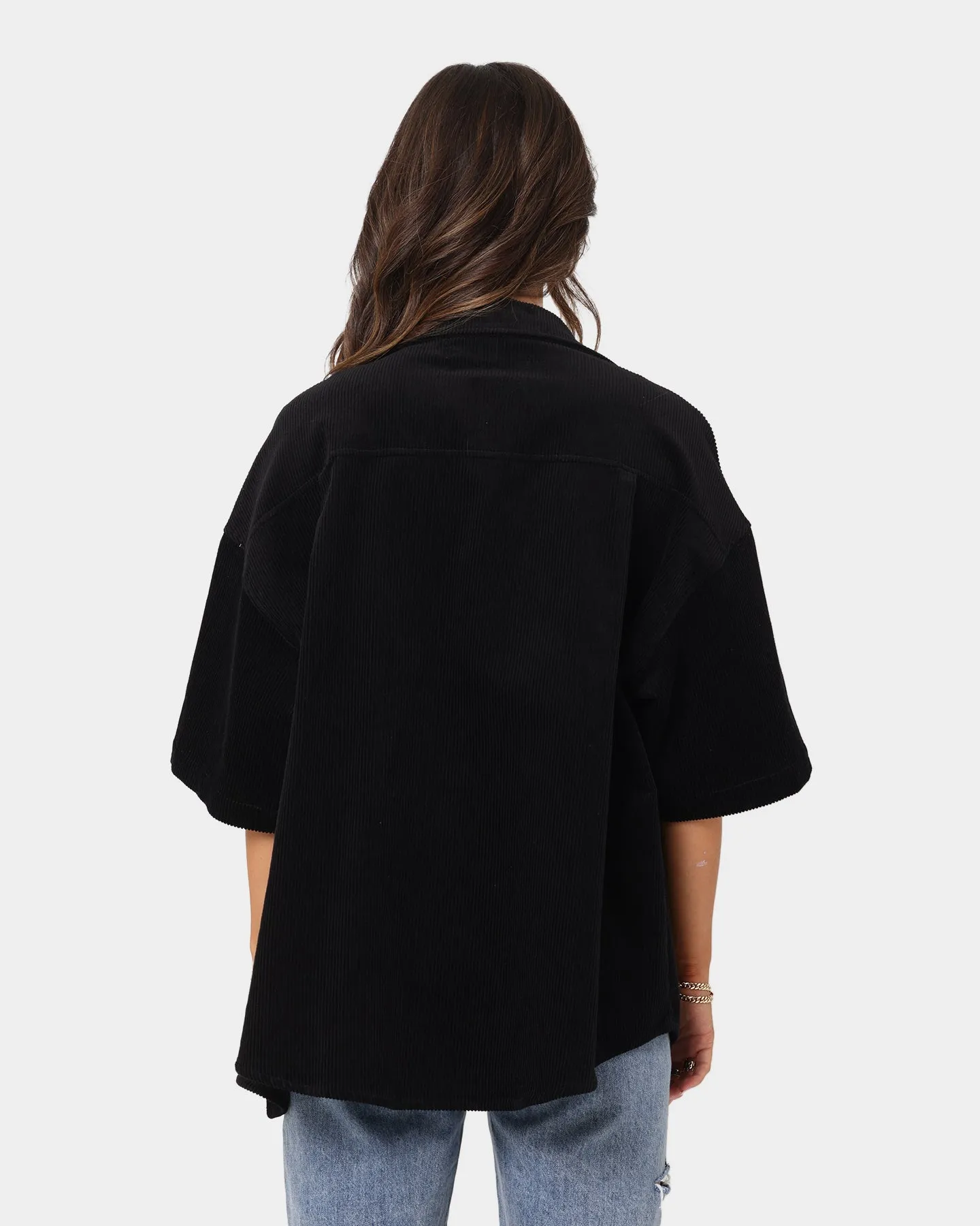 XXIII Women's Dope Corduroy Shacket Black Lipstick